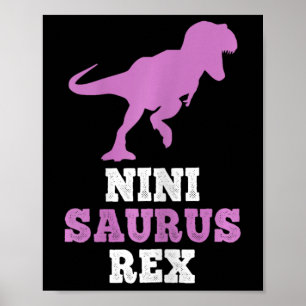 Póster Nini-saurus Rex Dino Dinosaur Ninisaurus Funny