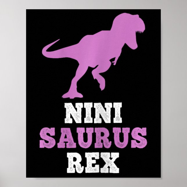 Póster Nini-saurus Rex Dino Dinosaur Ninisaurus Funny (Frente)