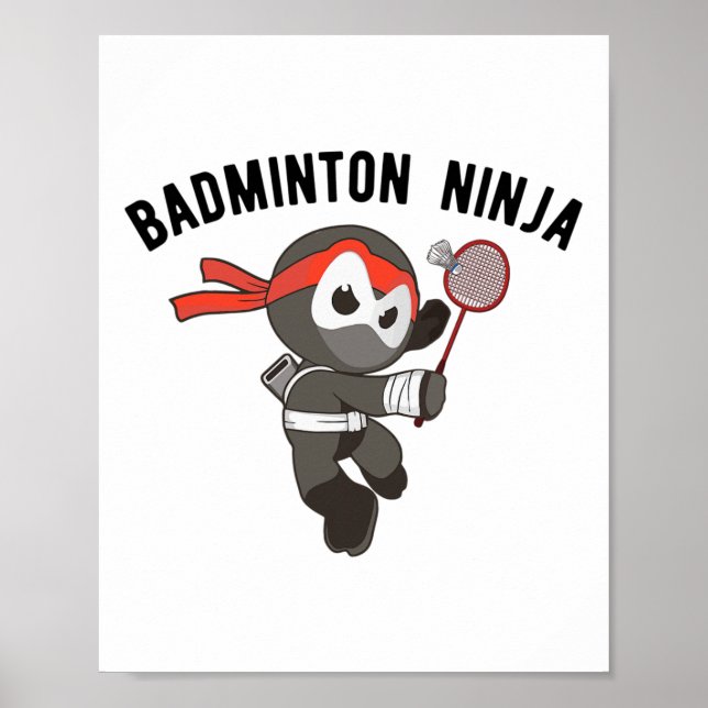 Póster Ninja Badminton (Frente)