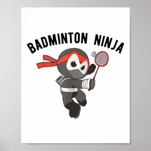 Póster Ninja Badminton , Birdie Sport Tee Appartal_1