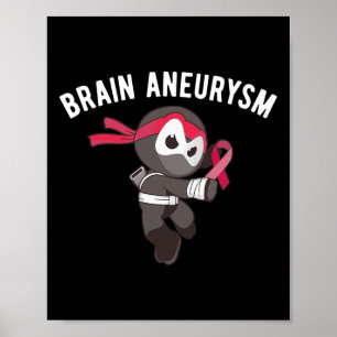 Póster Ninja Brain Aneurysm Awareness Martial Arts Ninjut