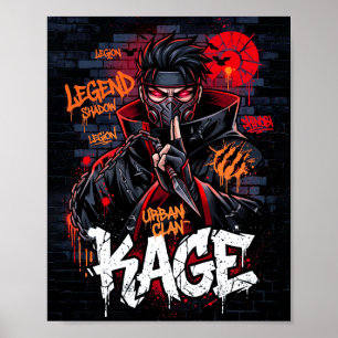 Póster Ninja Clan Urbano Kage