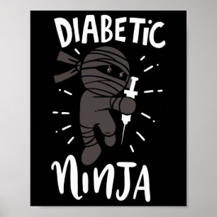 Póster Ninja Diabetes Tipo 1 Diabetes Médica Diabetes Awa