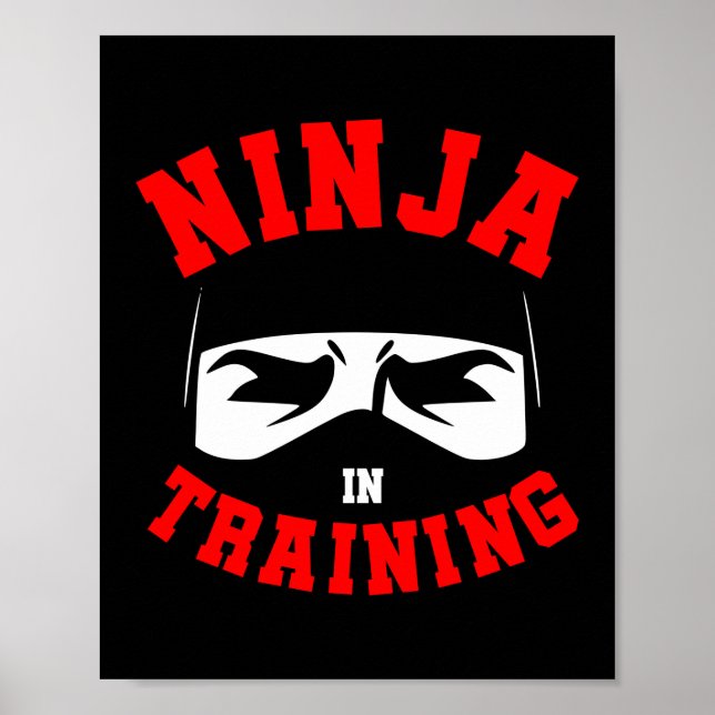 Póster Ninja En La Formación Del Karate De Artes Marciale (Frente)