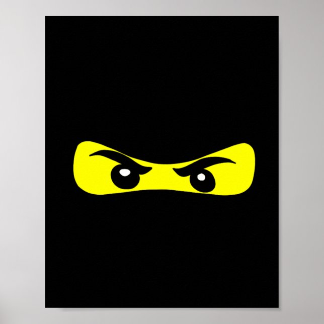 Póster Ninja Eyes Fun Halloween Ninja Costume (Frente)
