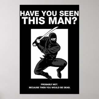 Póster Ninja - ¿Has Visto A Este Hombre?