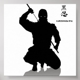 Póster ninja oscuro, shhinnob