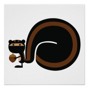 Póster Ninja Squirrel