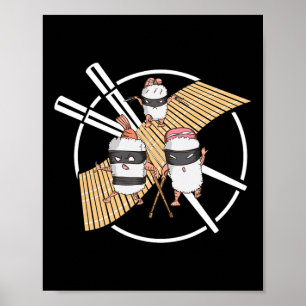 Póster Ninja Sushi comienza una misión de rescate Karate