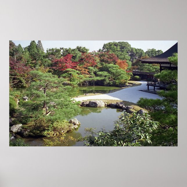 Póster NINNA-JI TEMPLE GARDEN and POND - KYOTO JAPÓN (Frente)