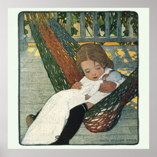 Póster Niño Antiguo con una Muñeca por Jessie Willcox Smi