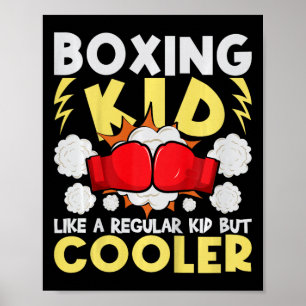 Póster Niño boxeando como un niño normal pero más genial 