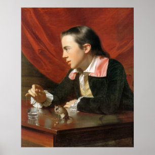 Póster Niño con ardilla, por John Singleton Copley