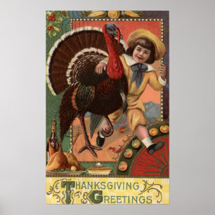 Póster Niño con brazo alrededor de Turquía
