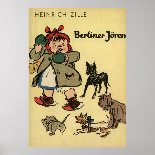 Póster Niño con cachorros (Frente)