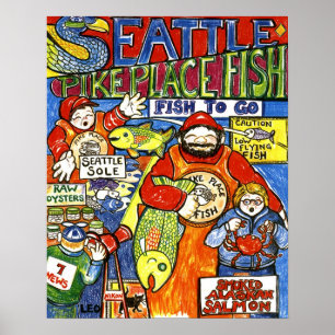 Póster Niño con cangrejo