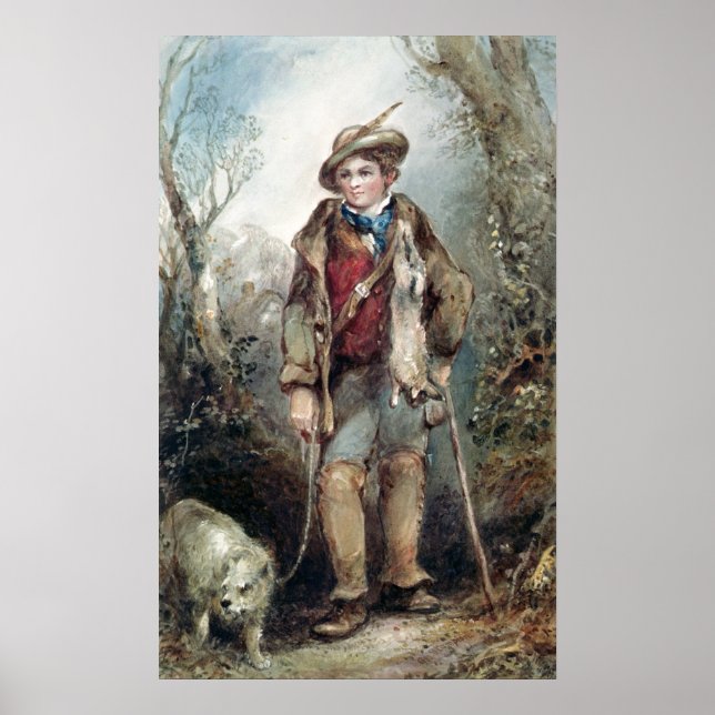 Póster Niño con conejos (Frente)