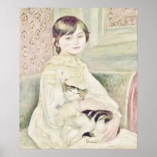 Póster Niño con gato por Pierre-Auguste Renoir