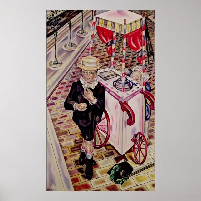 Póster Niño con helado (Frente)