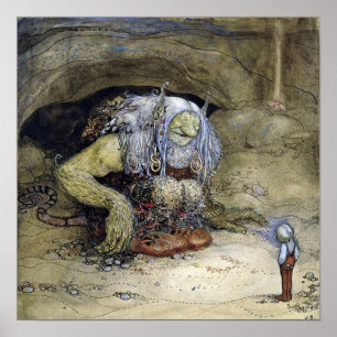 Póster “Niño con trol” de John Bauer