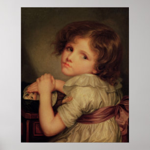 Póster Niño con una muñeca