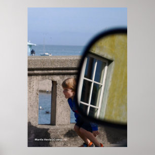 Póster Niño corre por el puente