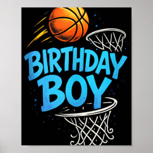 Póster Niño de cumpleaños - jugador de baloncesto Deporti