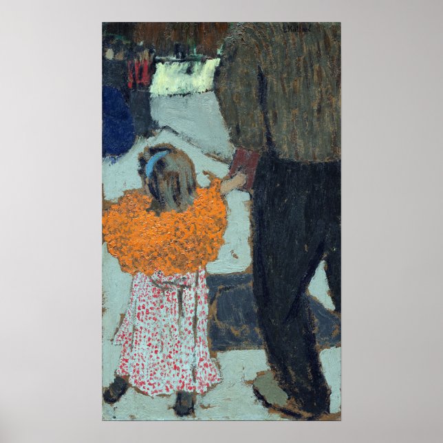 Póster Niño de Edouard Vuillard con una bufanda roja (Frente)