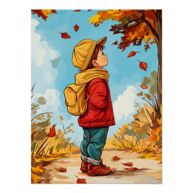Póster Niño de otoño (Anverso)