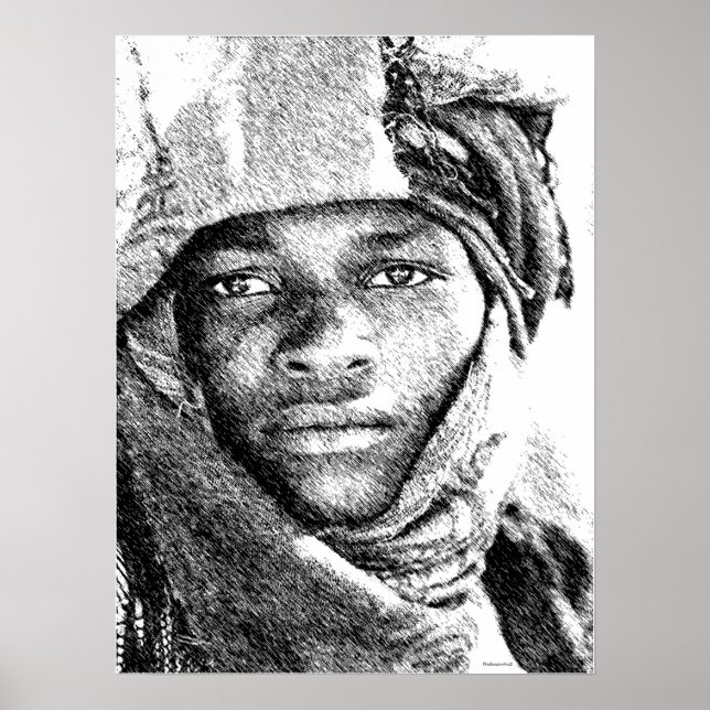 Póster Niño del desierto africano (Frente)