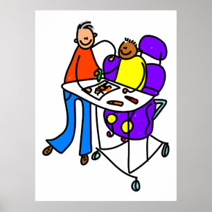 Póster Niño discapacitado