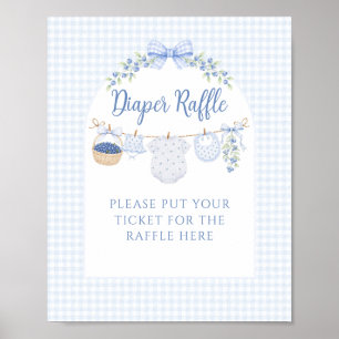 Póster Niño Dulce de Arándano Ajuar de bebé azul Fiesta d