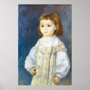 Póster Niño en blanco de Pedro Auguste Renoir