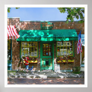 Póster niño en el corazón