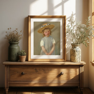 Póster Niño en Gorra de paja   Mary Cassatt