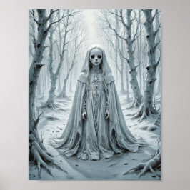 Póster Niño fantasma en invierno frío