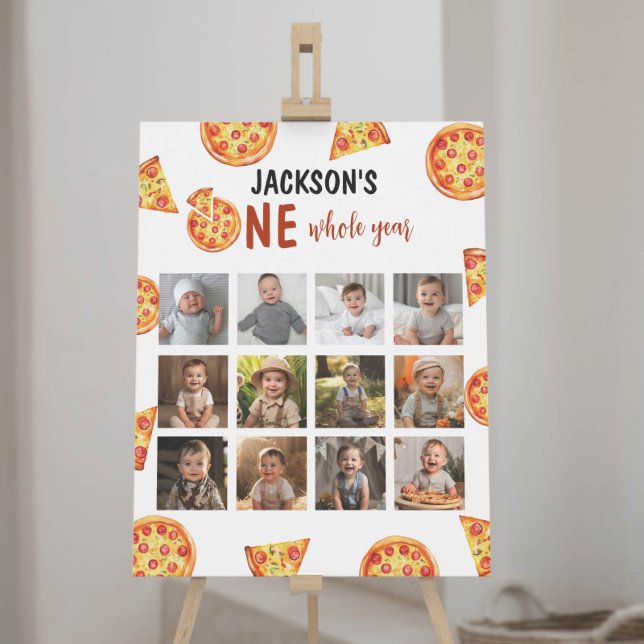 Póster Niño Fiesta Pizza Rótulo de foto de cumpleaños (Subido por el creador)