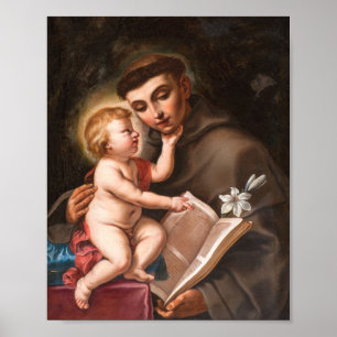 Póster Niño Jesús Con San Antonio De Padua