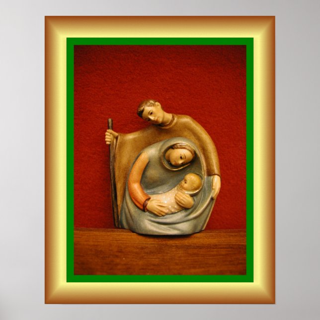 Póster Niño Jesús, María, José, Sagrada Familia, Belén (Frente)