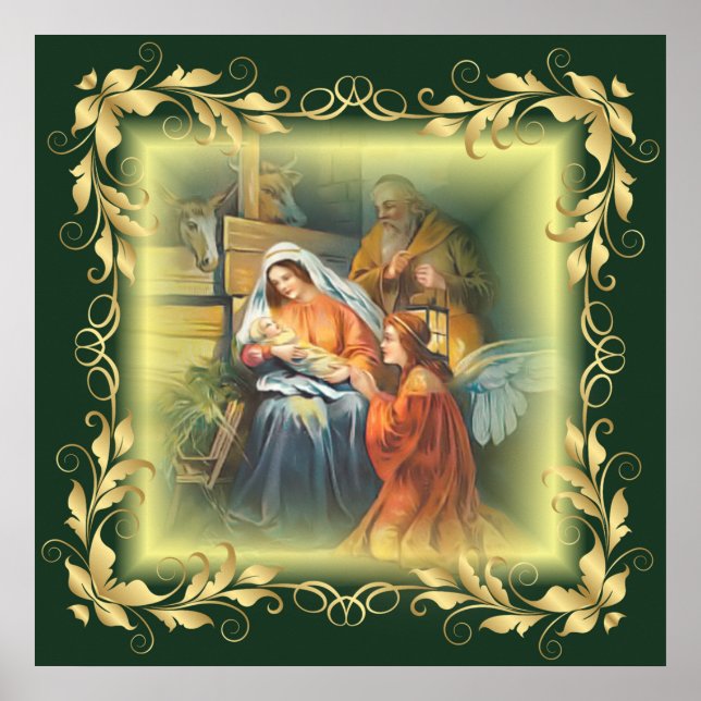 Póster Niño Jesús, María y José ~ La Sagrada Familia ~ (Frente)