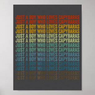 Póster Niño Lindo Ama Capybaras Capybara