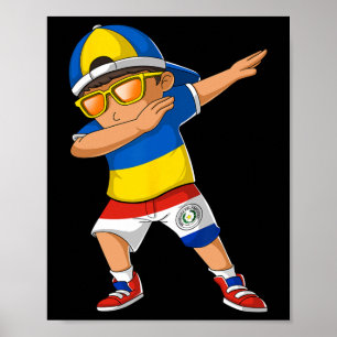 Póster Niño medio ucraniano paraguayo Ucrania Paraguay Ba