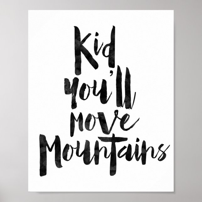 Póster Niño: Mueve montañas. (Frente)