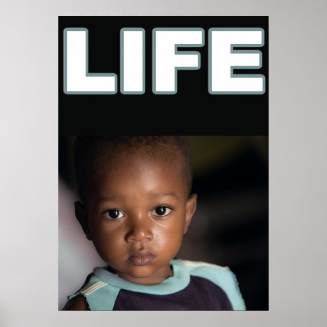 PÓSTER NIÑO NEGRO AFRICANO PRO-VIDA (Frente)
