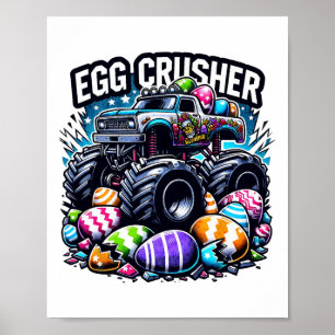 Póster Niño niño de camionero de monstruo de Semana Santa