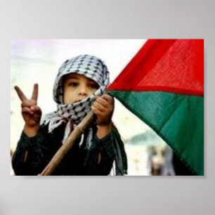 Póster Niño palestino para la paz