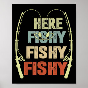 Póster Niño pequeño aquí-pescador gracioso Buey de pesca