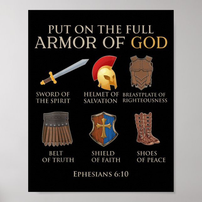 Póster Niño Pequeño Armor De Dios Hermano Hombres Niño Ch (Frente)