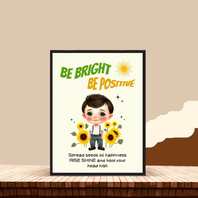 Póster Niño pequeño con girasoles (Subido por el creador)