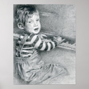 Póster Niño pequeño en piano